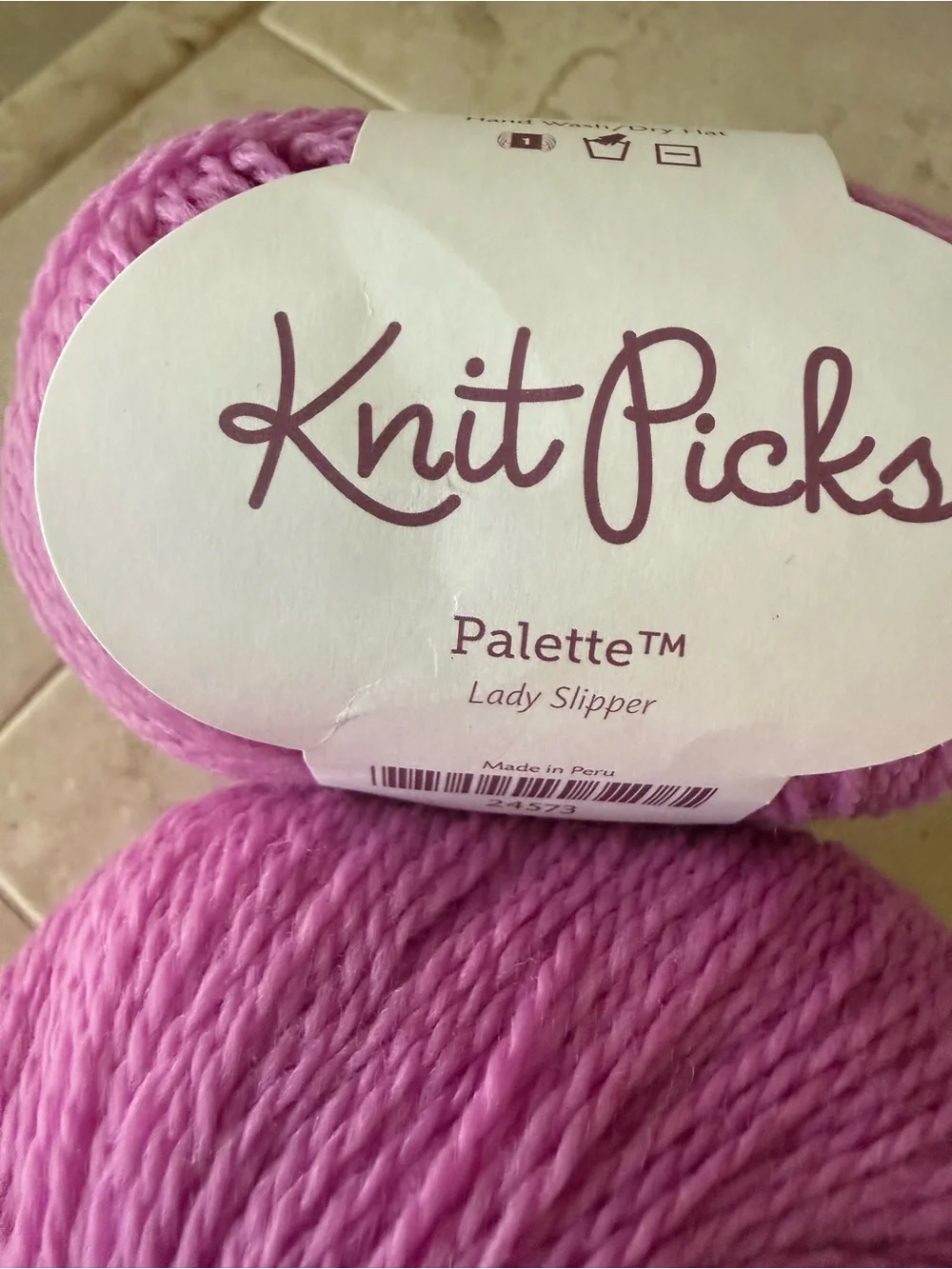Knit Picks Palette Fingering Weight Wool Yarn - Lady Slipper Pink